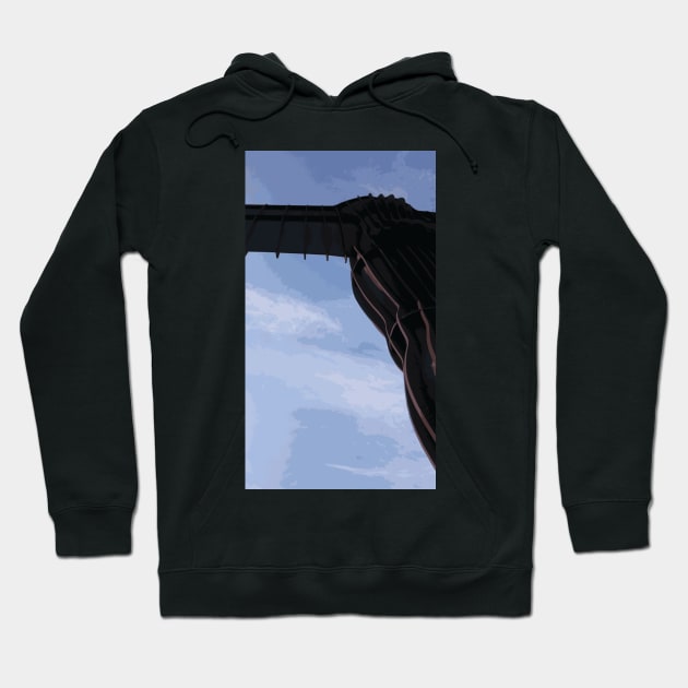 Angel Of The North - View #2 Hoodie by TyneDesigns